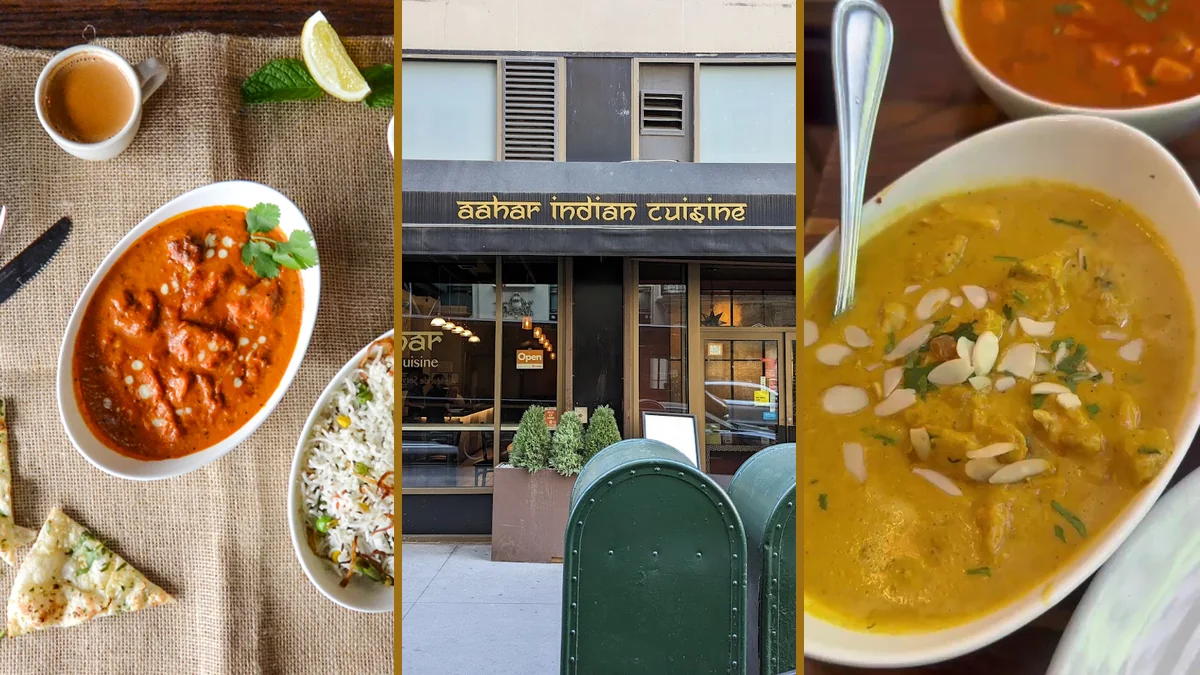 Crisp naan and curries served in a relaxed space.
